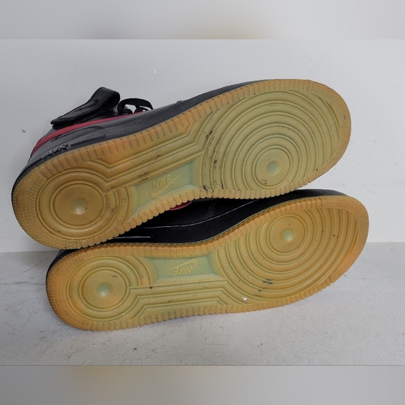 Nike Air Force 1 Mid Black Varsity Red SZ 14 - Picture 9 of 9